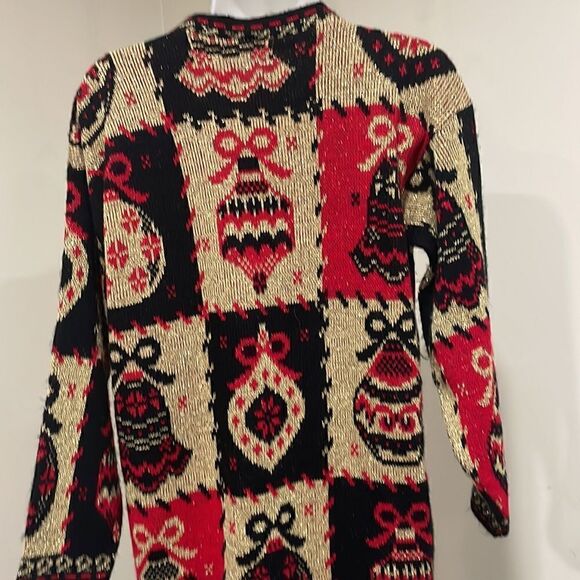 NWOT VTG Dana Scott Christmas Ornament Oversized Sweater.  Size S small 4/6 - Picture 6 of 8